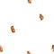 Seamless pattern with ginger cat on white background. Seamless pattern with small elements for fabric or textile