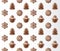 Seamless pattern of gingerbread sweets.