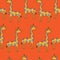 Seamless pattern with giraffes