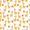 Seamless pattern with giraffes. Design for a holiday. Printing for wrapping paper. An illustration for printing