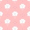 Seamless pattern for girls. Repeating stars, cute clouds with smiling face and rain drops in the form of hearts.