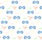 Seamless pattern of glasses and colorful watercolor spots