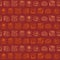 Seamless pattern with glyphs of the Mayan writing