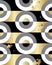 Seamless pattern. Gold, black and white minimalist Scandinavian style.