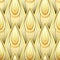 Seamless Pattern with Gold Ethnic Motifs