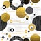 Seamless pattern with Golden and black glittering decorative ornate. Modern Seamless pattern. Repeatable geometric design. Can be