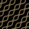 Seamless Pattern of Golden Chains. Curved Waves, Designed with diagonal form.