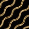 Seamless Pattern of Golden Chains. Curved Waves, Designed with diagonal form.