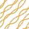 Seamless Pattern of Golden Chains. Curved Waves, Designed with diagonal form.