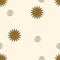 Seamless pattern with golden Christmas stars New Year