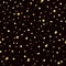 Seamless pattern with golden dots.