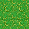 Seamless pattern with golden horseshoes.