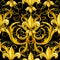 Seamless pattern golden lace. watercolor floral jewelry design.