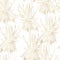 Seamless pattern with golden line flower imperial fritillary Fritillaria illustration.