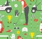 Seamless pattern with Golf game