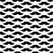 Seamless Pattern Graphic Mustaches Black And White