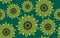 Seamless pattern graphic sunflower green