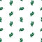 Seamless pattern green cactus vector