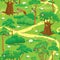 Seamless pattern - Green Forest Landscape
