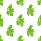 Seamless pattern with green hops and leaves illustration.
