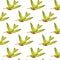 Seamless pattern with green Hummingbirds.