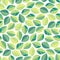 Seamless pattern with green leaves. Texture for cosmetics, tea production, live food, environmental themes.
