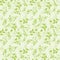 Seamless pattern with green leaves. Vector illustration. Natural style. Background for dress, manufacturing, wallpapers, prints,