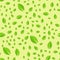 Seamless pattern with green leaves vector illustration nature leaf design