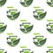 Seamless pattern of green organic tea