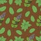 Seamless pattern with green peppermint