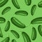 Seamless pattern with green ripe zucchini.