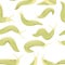 Seamless pattern of green slug cartoon animal design flat vector illustration on white background