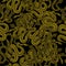 Seamless pattern with green snakes intertwining.