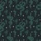 Seamless pattern with Greens snakes animal magical wild