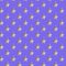 Seamless pattern with grey metallic stars on purple background