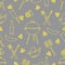 Seamless pattern with grill, barbecue tools. BBQ