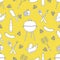 Seamless pattern with grill, barbecue tools. BBQ