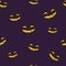 Seamless Pattern of Grinning Halloween Face
