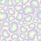 Seamless Pattern of Groovy Hearts in acid colors