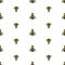 A seamless pattern of a group of bees