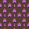 Seamless Pattern Of Groups Of Lit Candles On Dark Neutral Background.