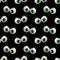 Seamless pattern with halloween angry eyes