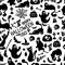 seamless pattern with halloween attributes