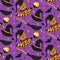 Seamless pattern with Halloween groovy lettering