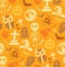 Seamless pattern with halloween objects.