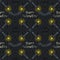 Seamless Pattern with Halloween symbols on black background