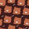 Seamless pattern hand drawing sleeping bear for kids wallpaper, fabric print, textile, gift wrap paper