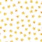 Seamless pattern of hand drawing yellow simple stars