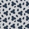 Seamless pattern with with hand-drawn blue nuts and acorns on gray background. Healthy diet. Modern background for packaging, ads
