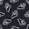 Seamless pattern with hand drawn chalk medical gloves